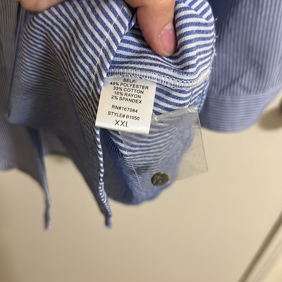 EUC Pomander Place Tuckernuck Striped Button Down Tunic Blouse XXL - Picture 5 of 5